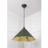 Hammered Brass Hockley Pendant in Heath