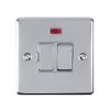 Eurolite Enhance Decorative Switched Fuse Spur With Neon Indicator Polished Chrome