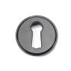 Black Round Escutcheon (Plain Rose)