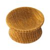 Wooden Cabinet Knob Yoyo Design 65mm Oak Finish