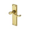 Heritage Brass Door Handle Lever Latch Bedford Design Polished Brass finish