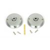 Satin Chrome 60mm Plain Round Pull - Privacy Set