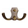 Heritage Brass Double Coat Hook Antique Brass finish