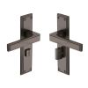 Heritage Brass Door Handle for Bathroom Atlantis Design Matt Bronze finish