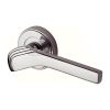 Heritage Brass Door Handle Lever on Rose Tiffany Design Polished Nickel Finish