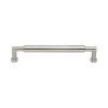 Heritage Brass Cabinet Pull Bauhaus Round Design 152mm CTC Satin Nickel Finish