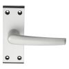 Aluminium Mial Lever On Latch Backplate - Satin Anodised Aluminium