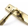 Aged Brass Reeded Slimline Lever Espag. Lock Set