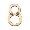 Heritage Brass Numeral 8 Face Fix 51mm (2") Polished Brass finish