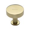 Heritage Brass Cabinet Knob Disc Design with Base 32mm Polished Brass finish