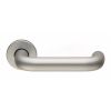 Safety Lever On Sprung Rose  - Satin Anodised Aluminium