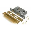 Satin Brass 3" Euro Profile Sash Lock