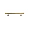 Heritage Brass Cabinet Pull T-Bar Design with 16mm Rose 101mm CTC Antique Brass Finish