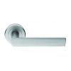 Serozzetta Edge Lever On Round Rose - Satin Chrome