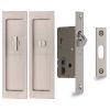 Flush Pull Privacy Set 197mm Satin Nickel finish