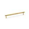 Alexander & Wilks - Brunel Knurled T-Bar Cupboard Handle - Satin Brass PVD - Centres 192mm