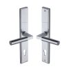 Heritage Brass Multi-Point Door Handle Lever Lock Bauhaus LH Design Satin Chrome finish