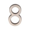 Heritage Brass Numeral 8 Concealed Fix 76mm (3") Satin Nickel finish