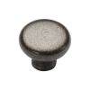 Rustic Pewter Cabinet Knob Round Design 32mm