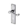 Project Hardware Door Handle Lever Lock Malvern Design Polished Chrome finish