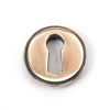 Polished Bronze Round Escutcheon (Art Deco)