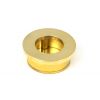 Polished Brass 34mm Round Finger Edge Pull