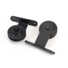 100kg Black (Top Mount) Sliding Door Hardware Kit (2m Track)