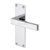 Heritage Brass Door Handle Lever Latch Metro Design Polished Chrome finish