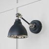 Smooth Nickel Brindley Wall Light in Soot