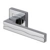 Heritage Brass Door Handle Lever Latch on Square Rose Amazon Sq Design Polished Chrome finish