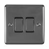 Eurolite Enhance Decorative 2 Gang Switch Black Nickel