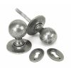 Pewter Round Mortice/Rim Knob Set