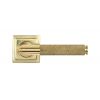 Polished Brass Brompton Lever on Rose Set (Square) - Unsprung