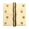 Heritage Brass Hinge Brass with Ball Bearing 4" x 4" Polished Brass finish