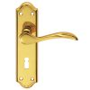 Madrid Lever On Lock Backplate - Polished Brass