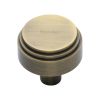 Heritage Brass Cabinet Knob Round Deco Design 32mm Antique Brass finish