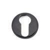 Matt Black Round Euro Escutcheon (Plain Rose)