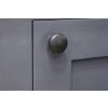 Black Ribbed Cabinet Knob