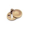 Alexander & Wilks - Standard Key Profile Round Escutcheon with Harris Design Cover - Antique Brass