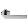 Serozzetta Edge Lever On Round Rose - Polished Chrome