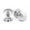 Satin Chrome Heavy Beehive Mortice/Rim Knob Set