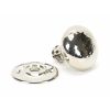 Polished Nickel Hammered Mushroom Mortice/Rim Knob Set