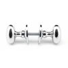 Polished Chrome Oval Mortice/Rim Knob Set