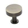 Heritage Brass Cabinet Knob Disc Design with Base 38mm Antique Brass finish