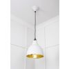 Smooth Brass Brindley Pendant in Flock