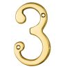 Numerals (0-9) Number 3 - Stainless Brass