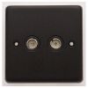 Eurolite Stainless Steel TV Socket Matt Black