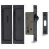 Flush Pull Privacy Set 197mm Matt Black finish