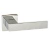 Senza Pari Panetti Lever Door Handle on Flush Square Rose - Polished Chrome