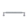 Heritage Brass Cabinet Pull Bauhaus Round Design 152mm CTC Polished Chrome Finish